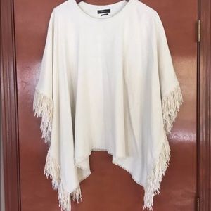 Isabel Marant Fringed Woven Silk Poncho Tassel